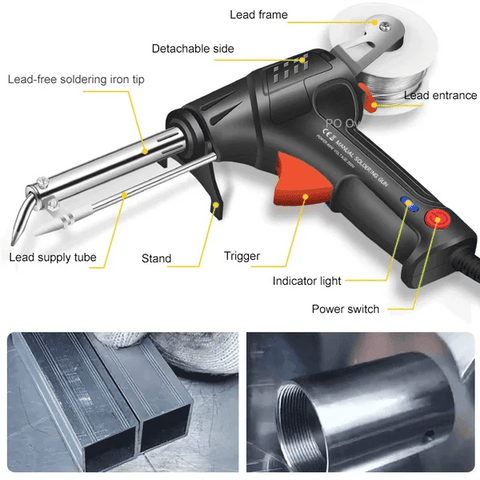 Herramienta de soldadura eléctrica | Soldador 2 en 1 con calentamiento rápido en 20 s | Diseño ergonómico para soldar y cortar con eficiencia