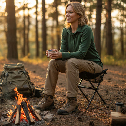 TREKSEAT – Portable Aluminum Folding Camping Stool