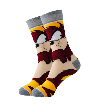 Unisex Ankle Socks 20-Pack Polyester Spandex Blend Multicolor Cartoon Designs Low-Cut Athletic Crew for Sneakers Running Daily Wear Men Wome