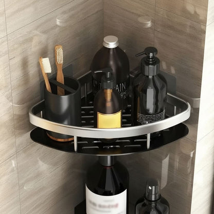ALUVAULT – Aluminum Alloy Wall Mounted Bathroom Shelf Organizer