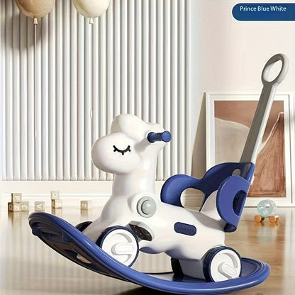 Toddler Ride-On Rocker Toy with Handle – Dual-Mode Push Rider for Kids Ages 1-6 – Stable Motion Base – Lightweight Indoor Use – Nursery Play