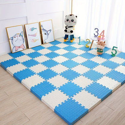 Interlocking Foam Play Mat Tiles for Kids & Babies – Safe Cushioned Flooring for Playroom, Nursery & Indoor Crawling Area, Non-Slip Puzzle F