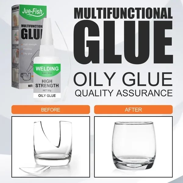 Industrial-Strength Instant Adhesive for Metal, Wood, Plastic, Rubber & Glass – Multi-Surface Repair Glue for DIY Projects, Household