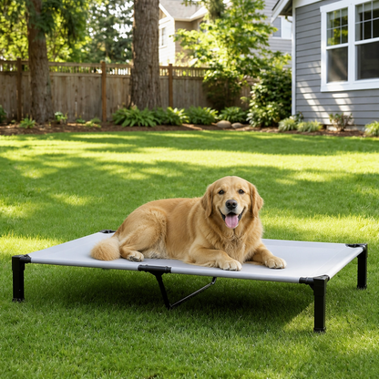 Ortekor Elevated Cooling & Portable Dog Cot (Removable Canopy)