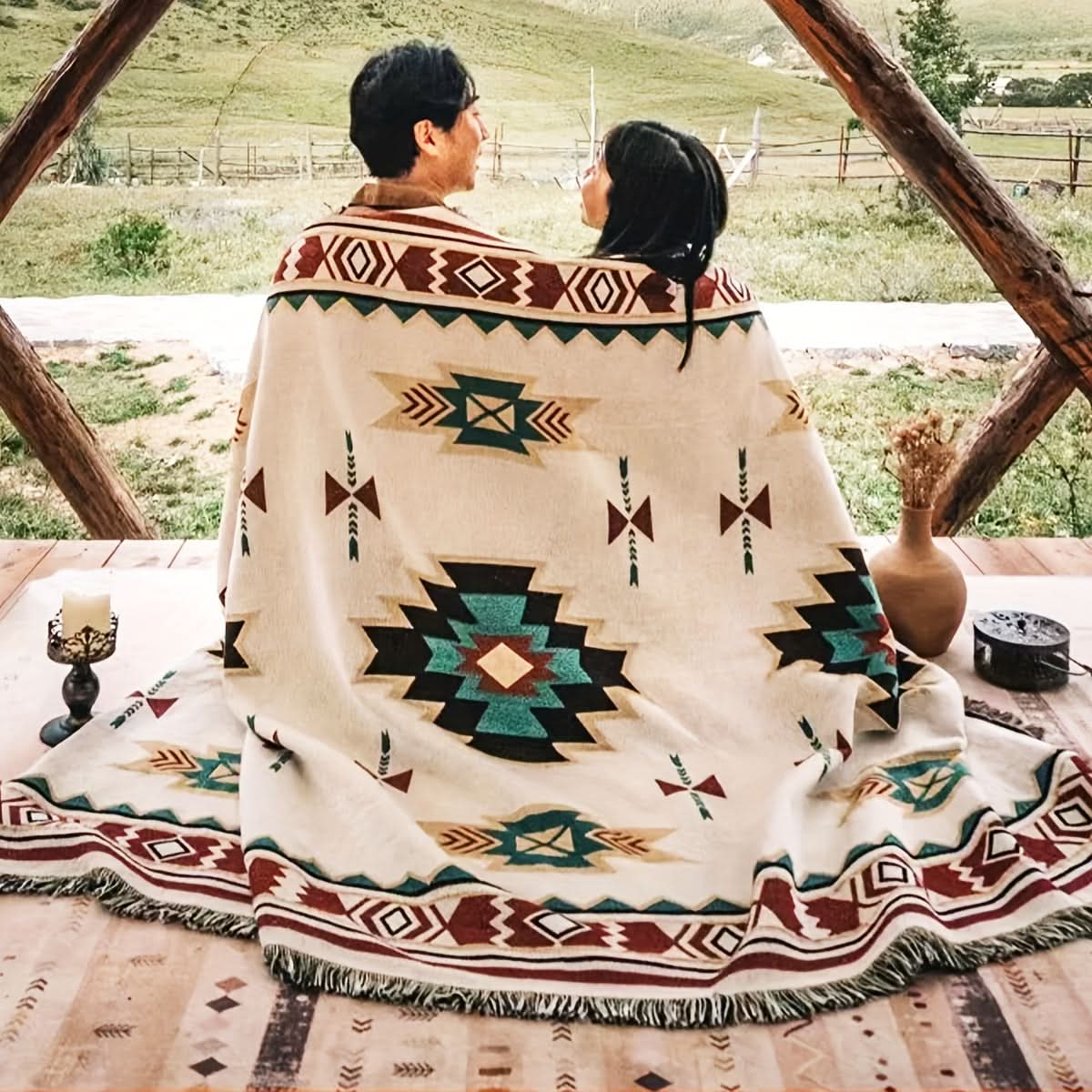 BohoLiving - Southwestern Jacquard Picnic Blanket