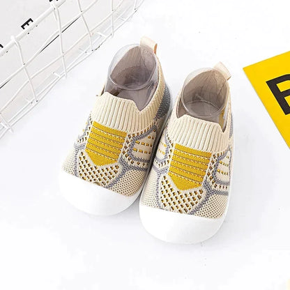Infant Walking Shoe Socks with Non-Skid Rubber Sole — Soft Cotton Footwear for Toddlers 6-36 Months