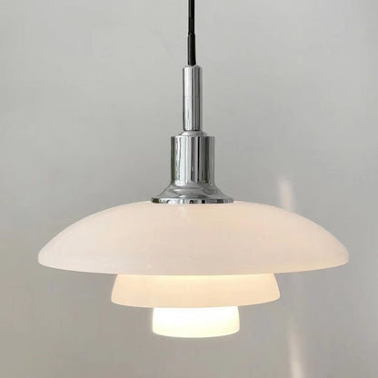 Glass Globe Ceiling Light 11-Inch White Shade Adjustable Hanging Fixture E27 Socket for Kitchen Dining Room Bedroom Modern Minimalist Scandi