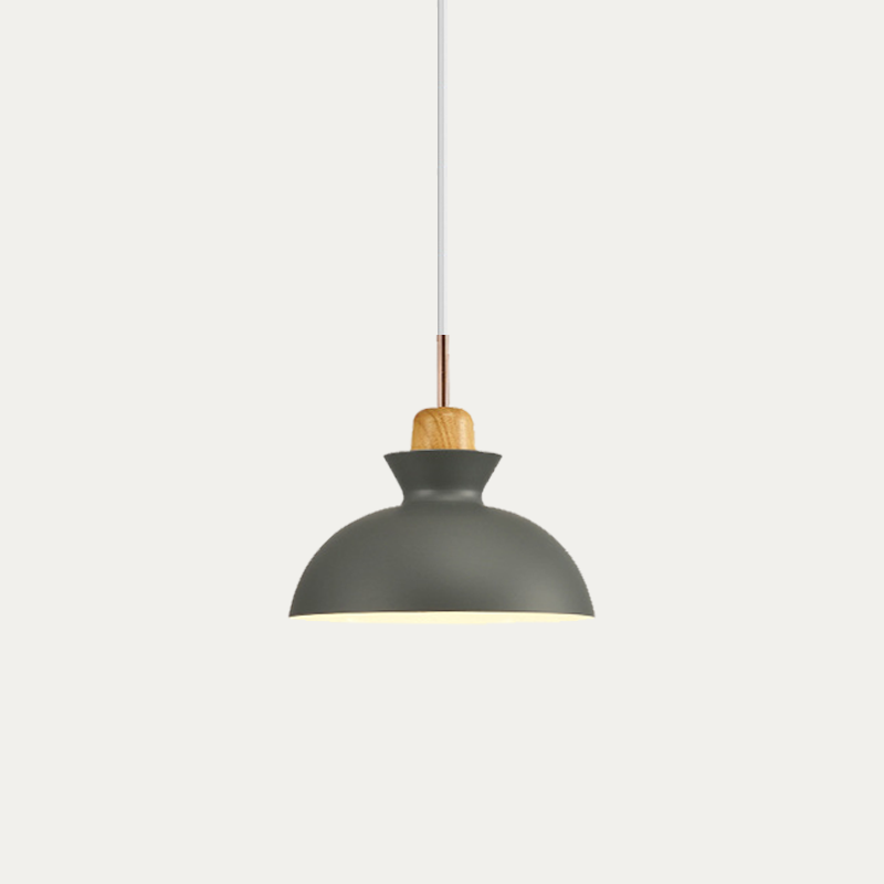 Wooden Hanging Light Fixture 11 inch E27 Socket Modern Nordic Ceiling Lamp for Bedroom Living Room Dining Area Kitchen Island Entryway Hallw
