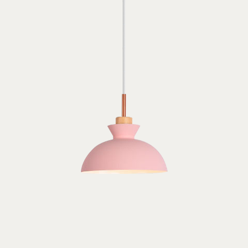 Wooden Hanging Light Fixture 11 inch E27 Socket Modern Nordic Ceiling Lamp for Bedroom Living Room Dining Area Kitchen Island Entryway Hallw