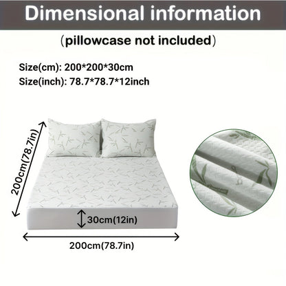 Cooling Bamboo Mattress Topper with 3D Airflow Layer for Temperature Regulation and Pressure Relief