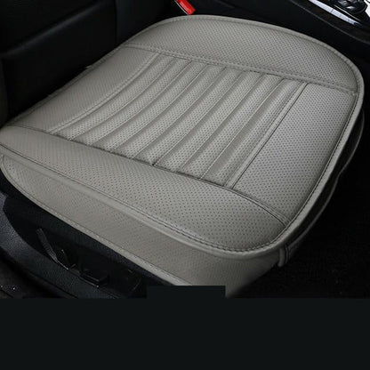 Bamboo Charcoal Car Seat Pad with Odor Absorption & Cooling – Front Pocket for Phone & Keys
