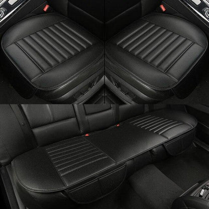 Bamboo Charcoal Car Seat Pad with Odor Absorption & Cooling – Front Pocket for Phone & Keys