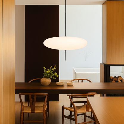 Geometric Pendant Light with LED for Dining Room, Modern Minimalist Hanging Fixture, Adjustable Height Ceiling Light for Kitchen Island