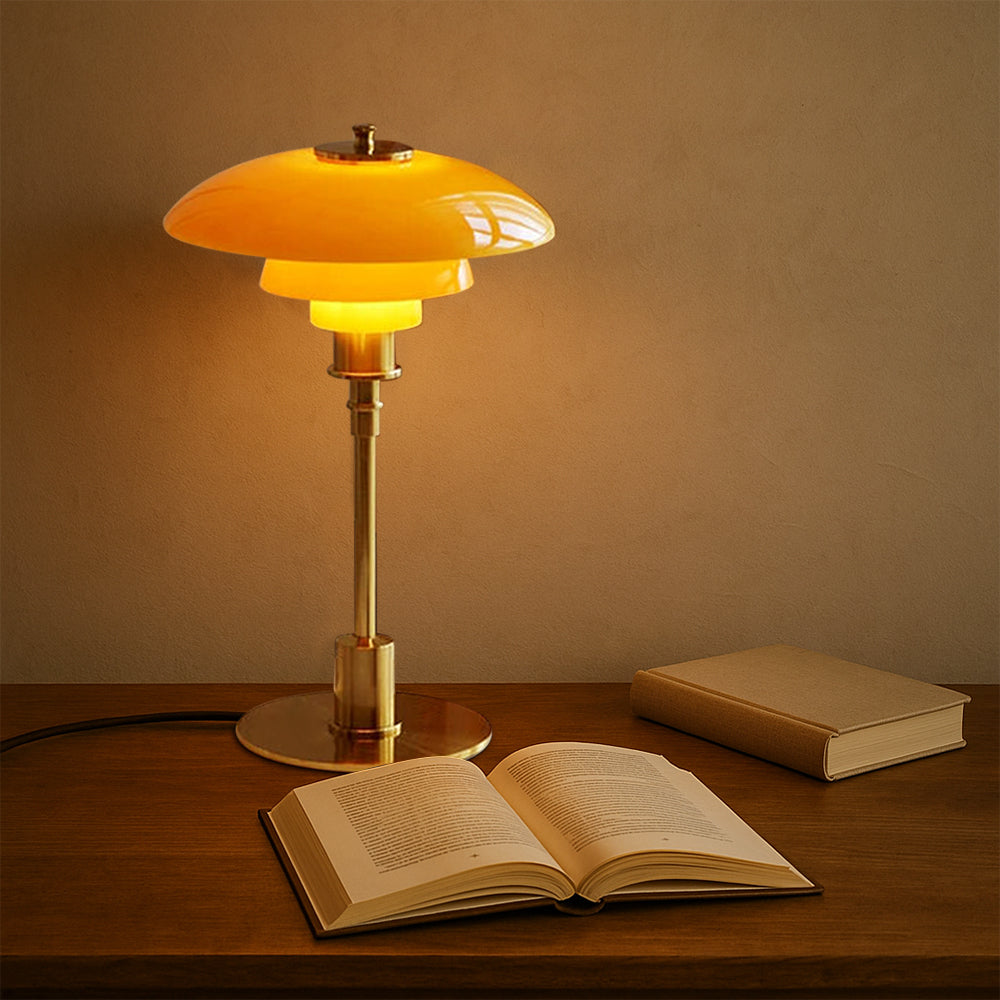 Modern Glass Globe Table Lamp with Dimmer Switch for Bedroom & Living Room – LED Accent Light with Gold or Silver Metal Base