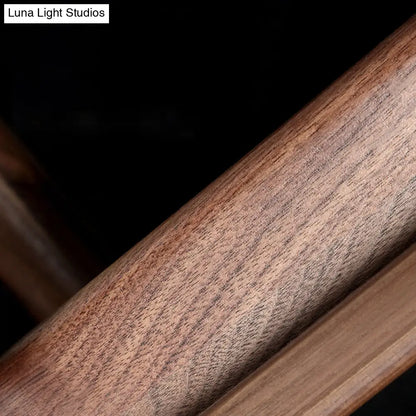 Linear Wood Vanity Light Fixture with LED & Acrylic Diffuser for Bathroom Mirror | Modern Sconce in Dark Walnut Finish