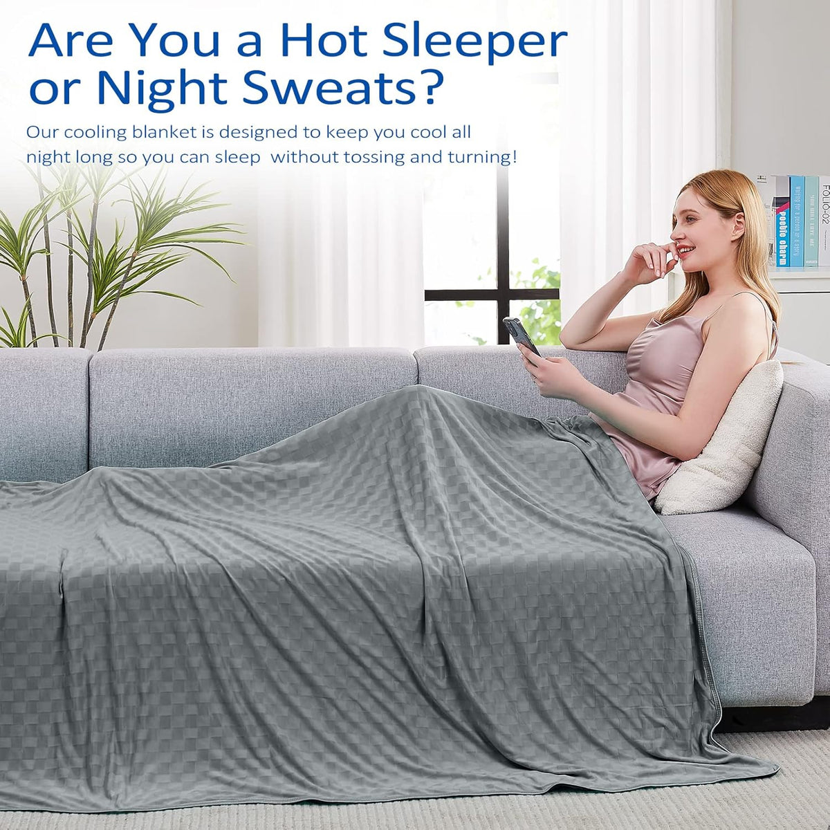 ChillEase | Manta refrescante con tecnología Arc-Chill para quienes pasan calor al dormir | Suave y transpirable para un confort durante todo el año