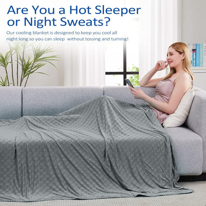 ChillEase | Manta refrescante con tecnología Arc-Chill para quienes pasan calor al dormir | Suave y transpirable para un confort durante todo el año