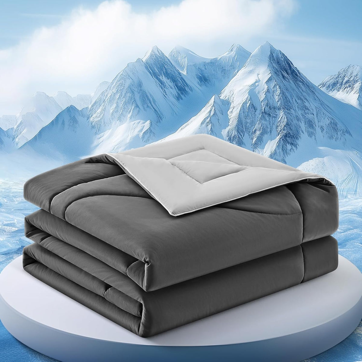 Cooling Comforter | Double-Sided Cooling Blanket for Hot Sleepers | Breathable Ice Fabric for Ultimate Comfort