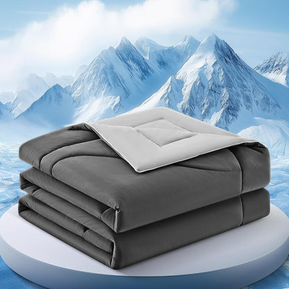 Cooling Comforter | Double-Sided Cooling Blanket for Hot Sleepers | Breathable Ice Fabric for Ultimate Comfort