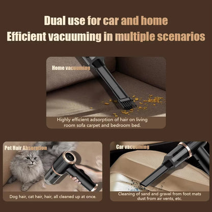 Cordless Handheld Car Vacuum Cleaner with 45000Pa Suction Power & 5-in-1 Multi-Function for Auto Interior Detailing Pet Hair Removal