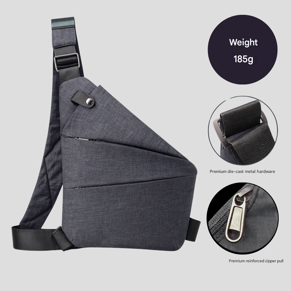 Compact Crossbody Sling Bag with RFID Protection & Secure Compartments for Travel & Daily Commute