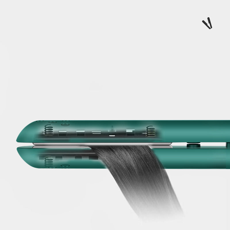 Compact Dual-Function Hair Styling Tool Ceramic Plates Curls & Straightens Portable Travel Size for Daily Touch-Ups On-the-Go Styling
