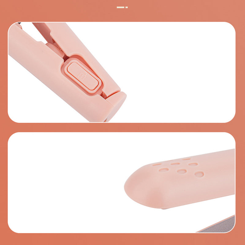 Compact Dual-Function Hair Styling Tool Ceramic Plates Curls & Straightens Portable Travel Size for Daily Touch-Ups On-the-Go Styling