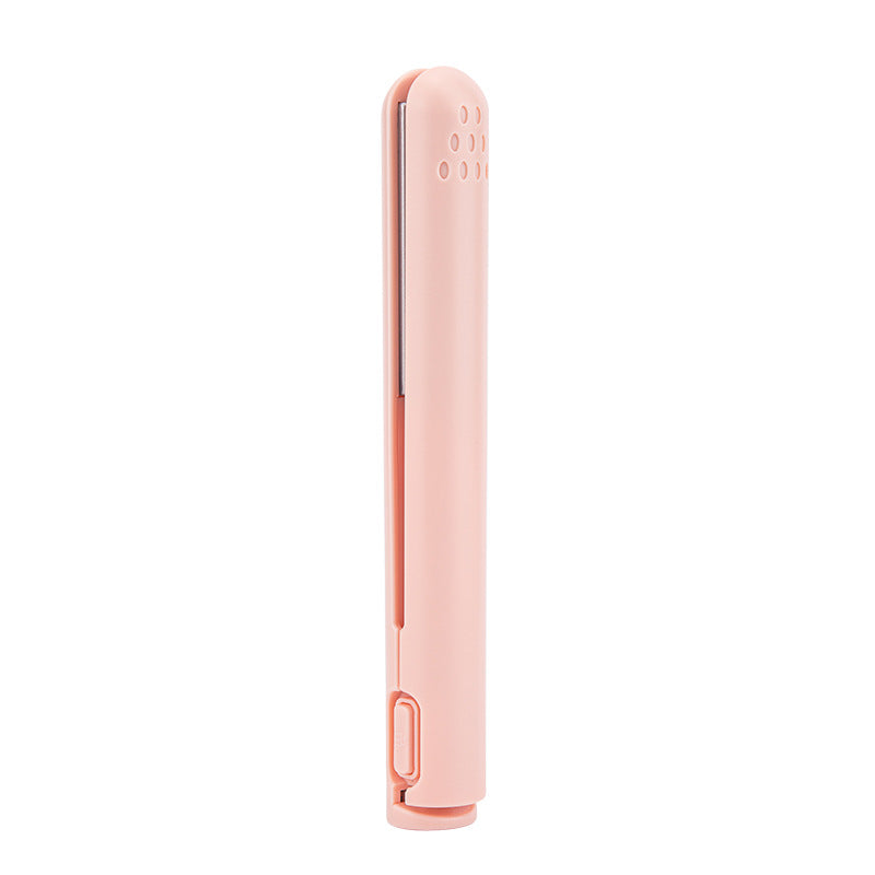 Compact Dual-Function Hair Styling Iron with Ceramic Plates for Curls and Straight Hair | Travel-Size Heated Styling Tool for Women