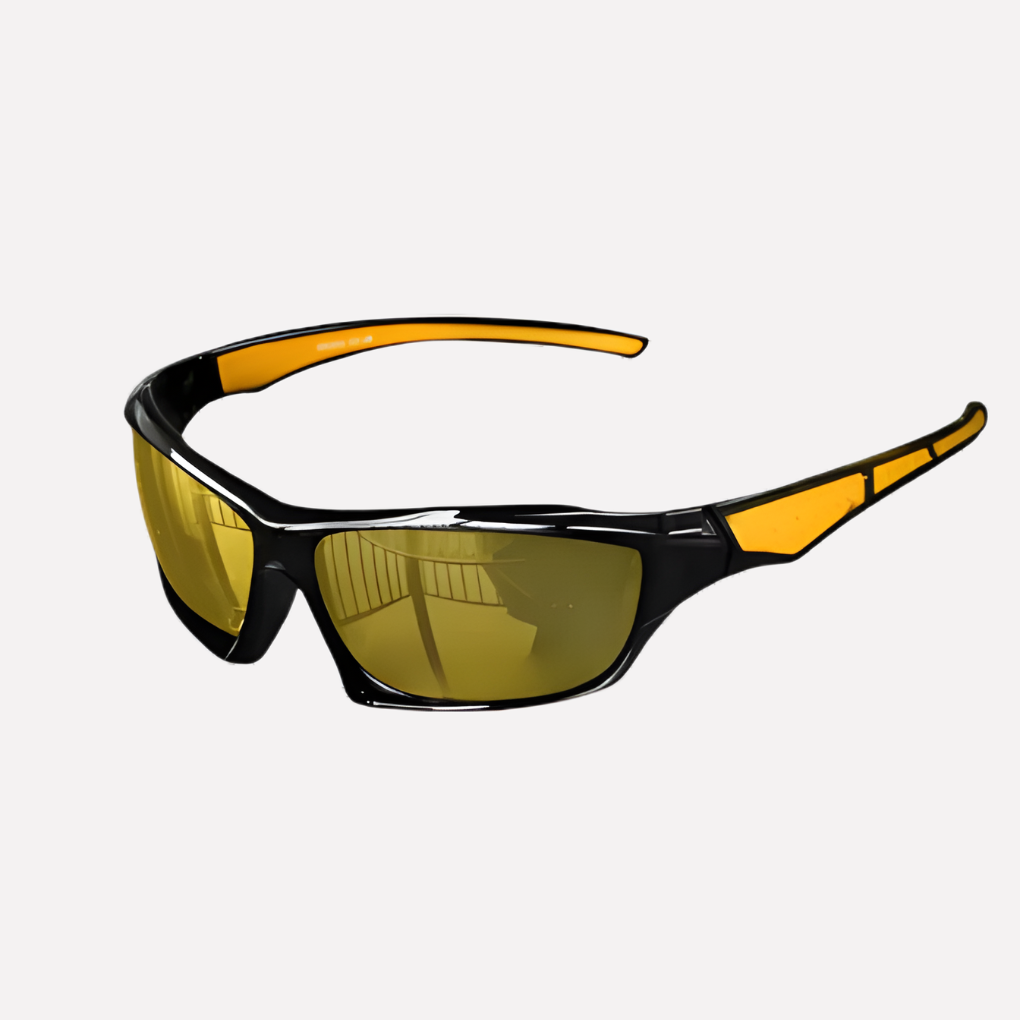 Wraparound Athletic Sunglasses with Polarized Lenses & Full UV Protection for Running, Cycling, Fishing & Driving