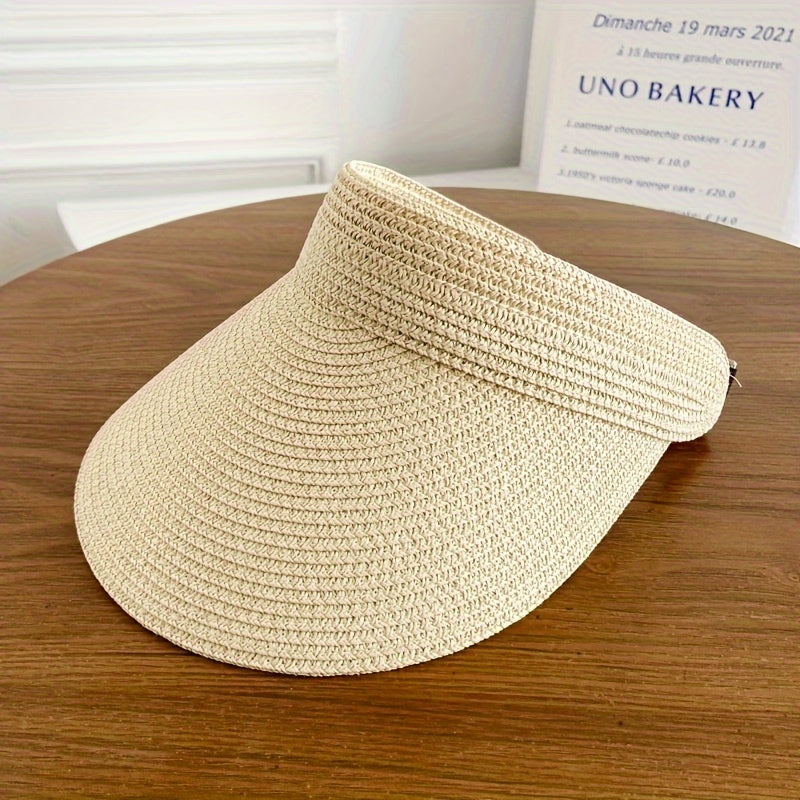 Women's Sun Visor Hat with Collapsible Wide Brim for Beach, Travel, Pool Days & Summer Outings | UV Protection Headwear for Vacation, Outdoo