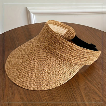 Women's Sun Visor Hat with Oversized Brim | Packable UV Protection Cap for Beach, Golf & Outdoor | Breathable Non-Stretch Headband