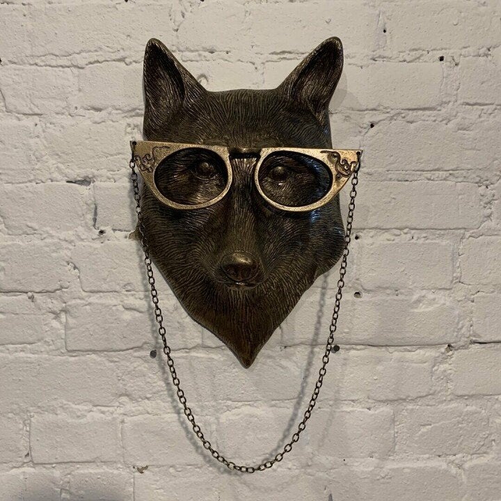 Decoración de pared de cabeza de animal 3D de vida silvestre para el hogar