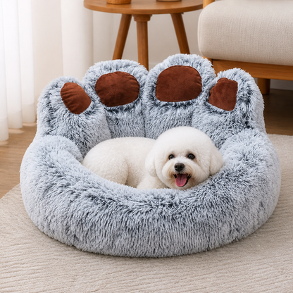 Ortekor Plush & Non-Slip Bear Paw Pet Bed