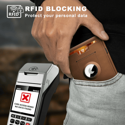 Cartera minimalista | Clip para dinero de aluminio delgado con protección RFID | Tarjetero elegante para la comodidad diaria
