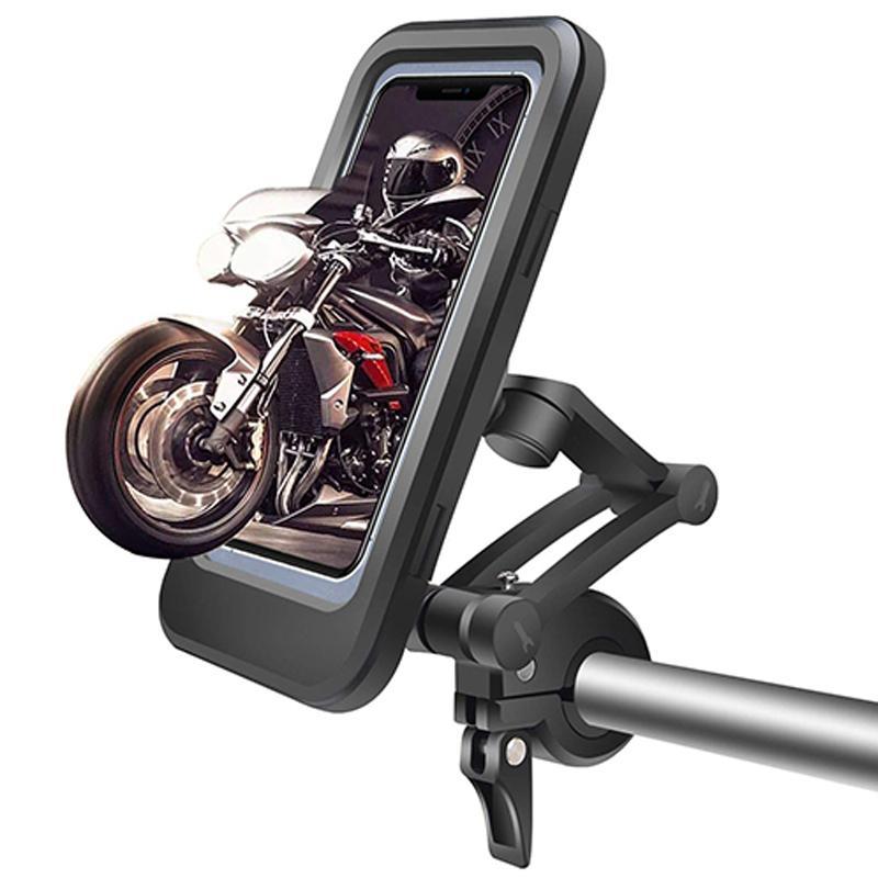 Waterproof Bike Phone Mount with Wireless Charging & 5000mAh Power Bank for E-Bikes & Motorcycles