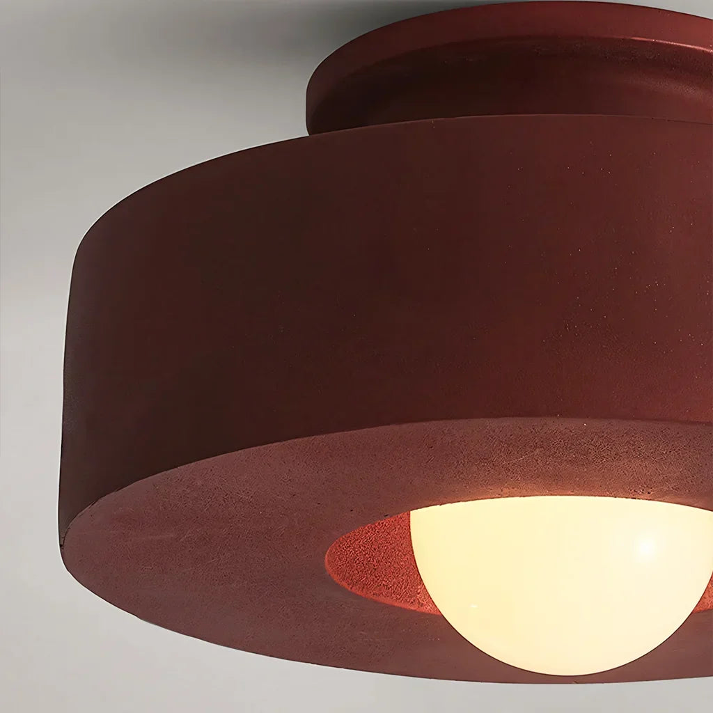 Resin Pendant Light 12 in Diameter LED Fixture Black Red Green Overhead Lighting Kitchen Dining Room Hallway Decor Minimalist Hanging Lamp