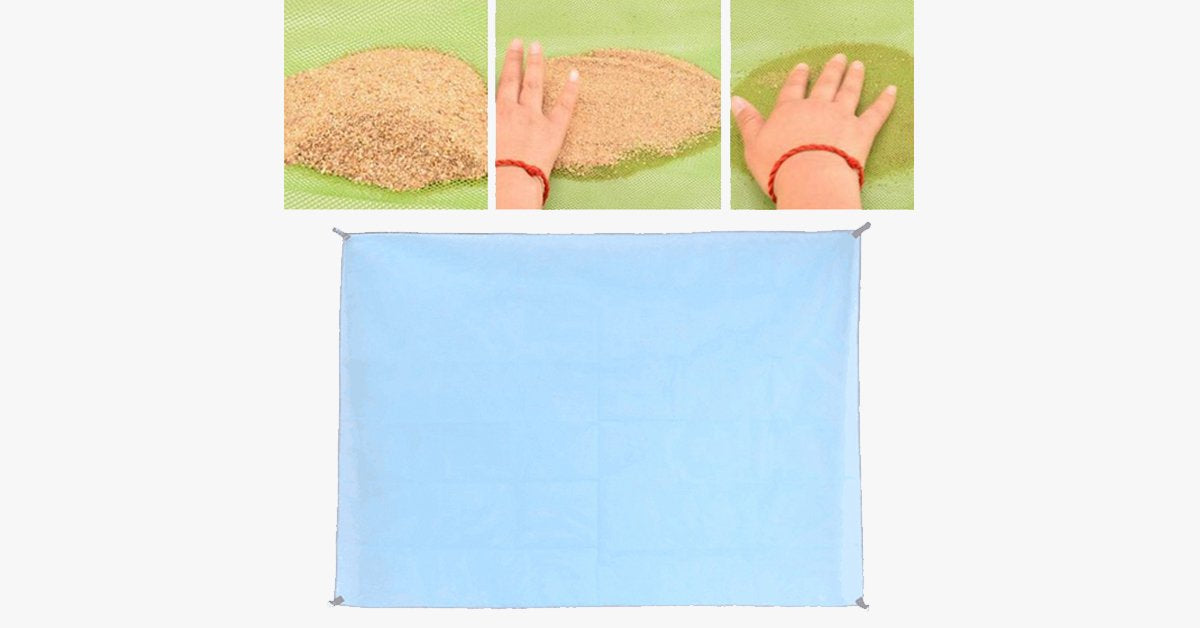 Alfombra ecológica libre de arena para playa y viajes con diseño compacto | Ligera y duradera para aventuras al aire libre