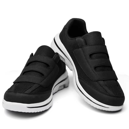 Adjustable Wide-Fit Comfort Shoes for Swollen Feet & Diabetic Care with Hook-and-Loop Straps