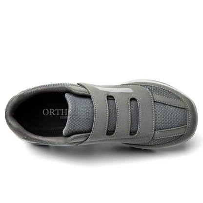 Wide-Fit Adjustable Footwear for Sensitive Feet with Hook-and-Loop Straps and Breathable Mesh