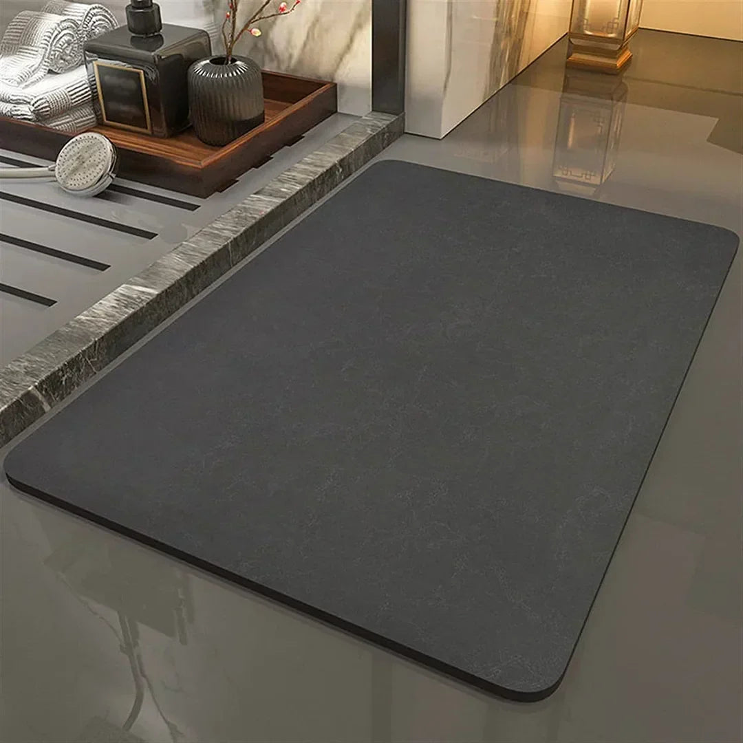 Quick-Dry Stone Bath Mat Non-Slip Absorbent Diatomaceous Earth Floor Mat for Shower Bathroom Bedroom Kitchen Eco-Friendly