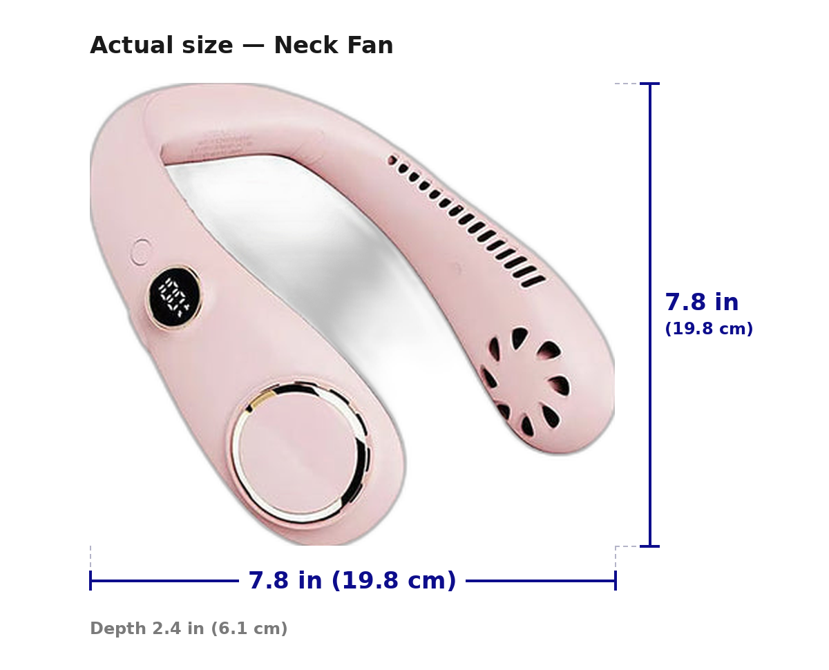 Ventilador de cuello portátil para mujeres y hombres, ventilador de cuello sin aspas recargable, ventilador personal de manos libres