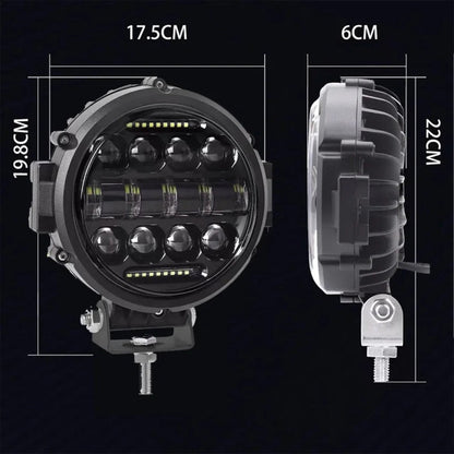7-Inch Ultra Bright Long-Range LED Spotlight for Vehicles