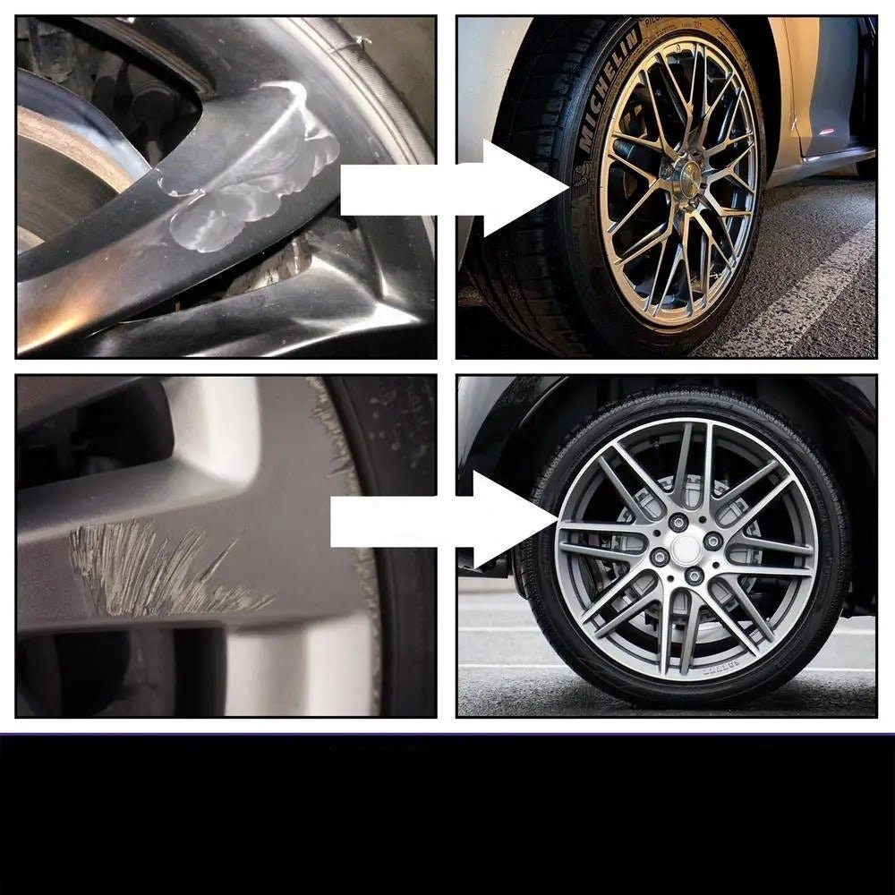 Metal Wheel Touch-Up Repair System for Scratched & Scuffed Car Rims – Restore Finish on Aluminum, Steel & Chrome Wheels at Home
