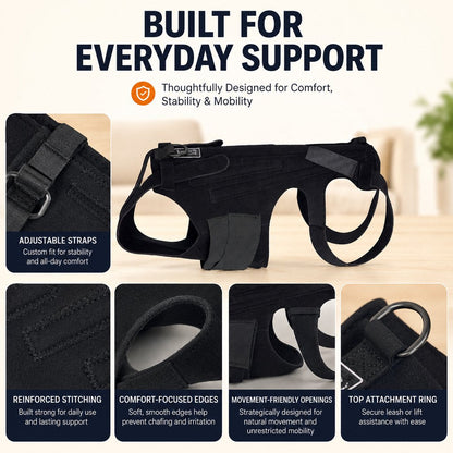 Ortekor Dog Back Support Brace for Senior & Recovering Dogs - Full-Body Mobility Vest for Walking Stability