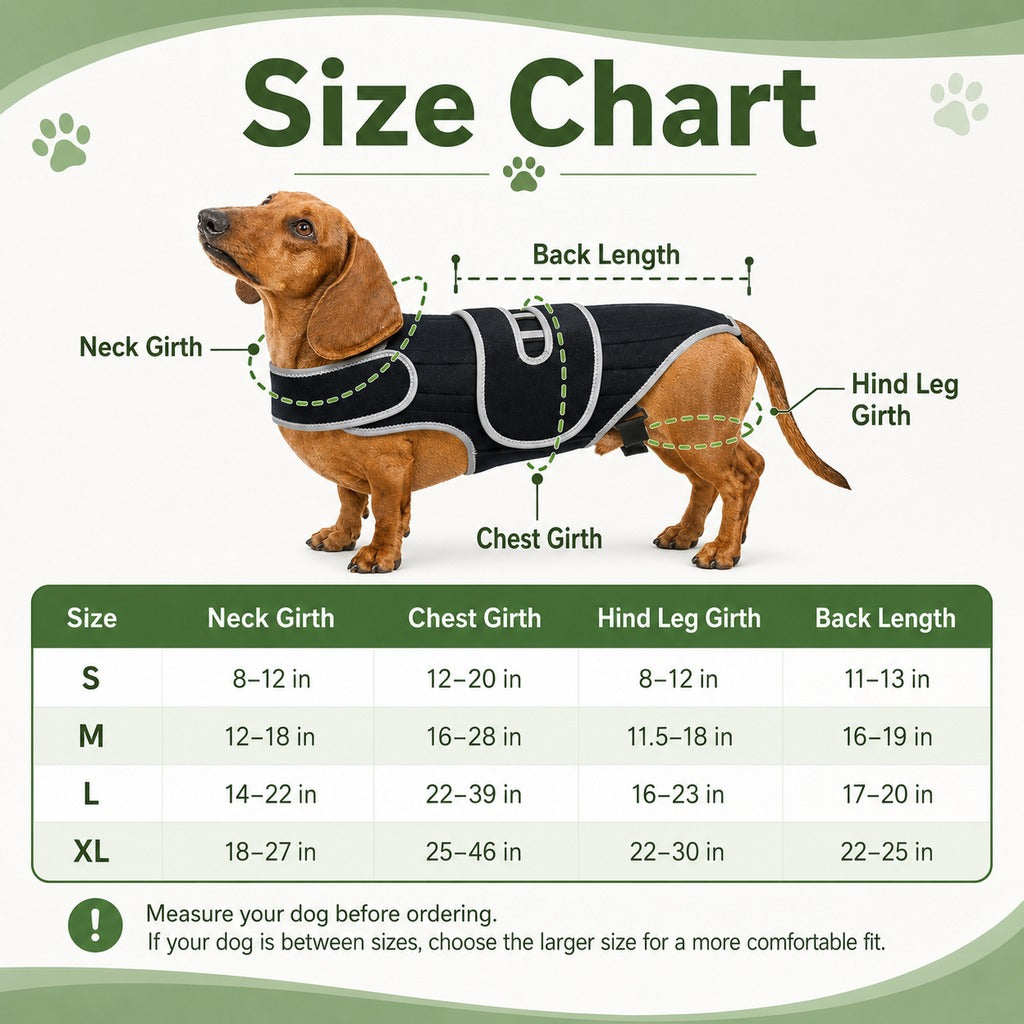 Ortekor Dog Back Support Vest for Daily Walks & Home Recovery - Adjustable Support for Long-Backed and Senior Dogs