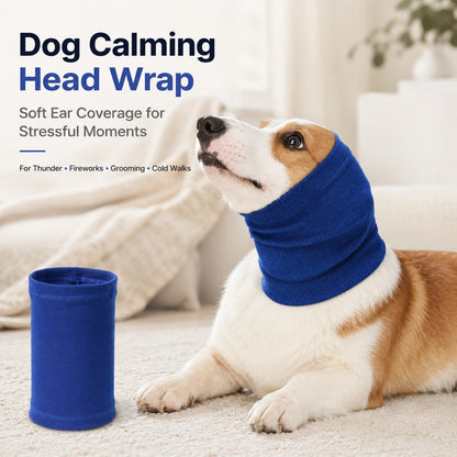 Ortekor Dog Calming Head Wrap for Thunder, Fireworks & Cold Walks - Soft Ear Coverage for Stressful Moments
