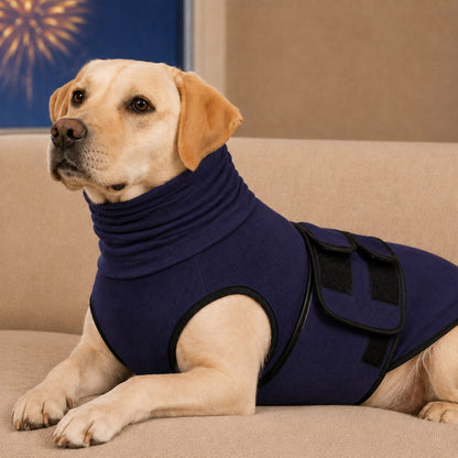 Ortekor Dog Calming Shirt for Fireworks & Thunderstorms - Anxiety Relief Wrap with Ear-Covering Hood for Vet Visits, Travel & Night Walks