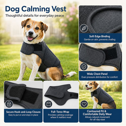 Ortekor Dog Calming Vest for Travel & Vet Visits - Adjustable Comfort Wrap for Nervous Dogs