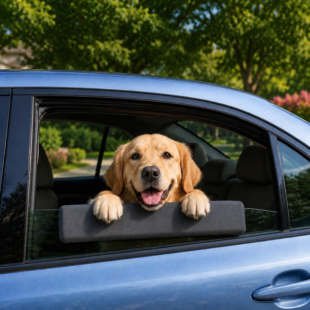 Ortekor Dog Car Window Chin Rest Cushion - Soft Door-Edge Pillow for Road Trips & Daily Rides