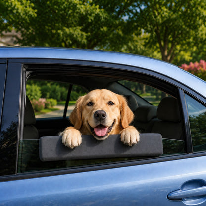Ortekor Dog Car Window Chin Rest Cushion for Road Trips - Soft Window Edge Support for Dogs, Helps Protect Paws & Car Door Trim